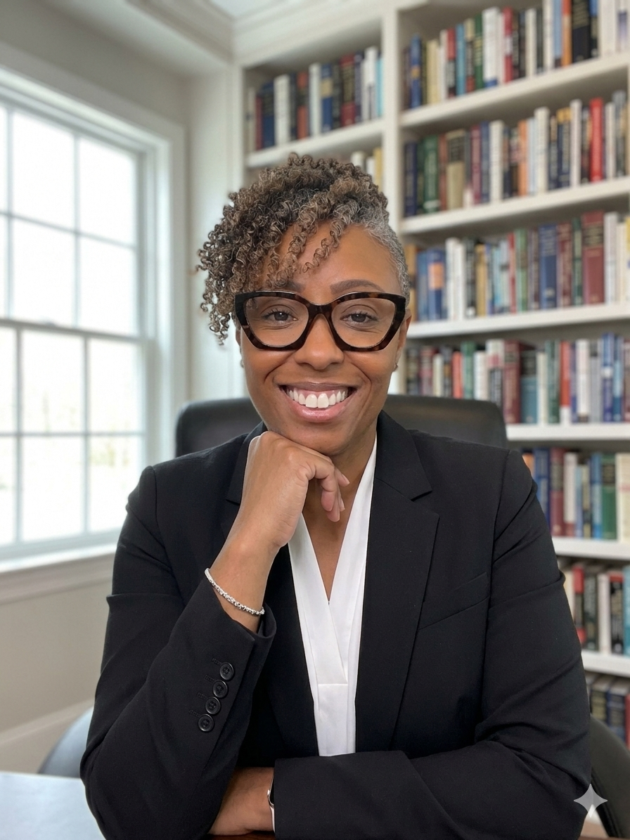 Ain Farrow, founder of House of Farrow, photographed in her library